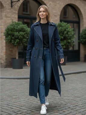 Hidden Denim Trench Coat from Nordstrom Size Small New with Tags